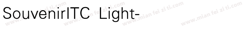 SouvenirITC Light字体转换